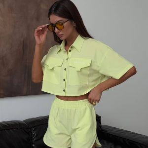 SHORT SUMMER SET | LIGHT GREEN