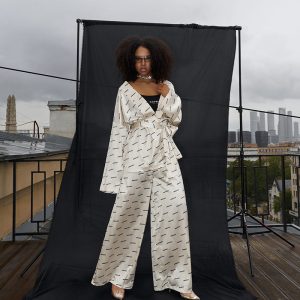 SET “DOWNTOWN” WITH TROUSERS | ECRU